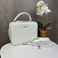Женская каркасная мини сумочка на плечо в стиле Zara Белый