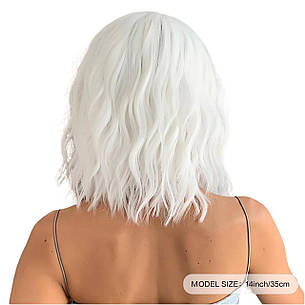 Перука білий блонд хвиляста, термоволокно DC 1158-2, фото 2