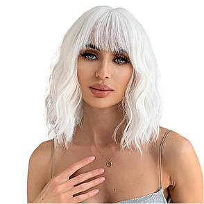 Перука білий блонд хвиляста, термоволокно DC 1158-2, фото 1