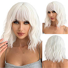 Перука білий блонд хвиляста, термоволокно DC 1158-2, фото 3