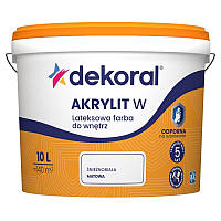 Фарба інтер'єрна для стін та стель Dekoral Akrylit W Plus 10л