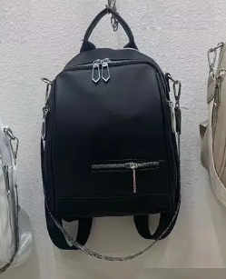 Рюкзак сумка жіноча міська на блискавці з кишенею 30*24 см зі штучної шкіри в різних кольорах VV