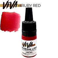 VIVA INK MINERAL LIPS №4 "RUBY RED" 4ml Мінеральні пігменти для татуажу