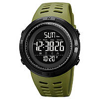 LI Часы наручные мужские SKMEI 2070AG ARMY GREEN, армейские часы противоударные. Цвет: зеленый