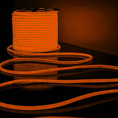 Світлодіодний неон Lebron L-NS SMD2835 14мм 120шт/м 6W/м IP65 220V помаранчевий 13-75-79