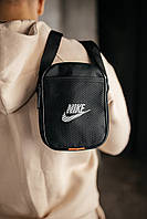 Барстека Nike сетка, Мужская сумка через плечо, Текстильная барсетка на три отделения, Брендовая сумка