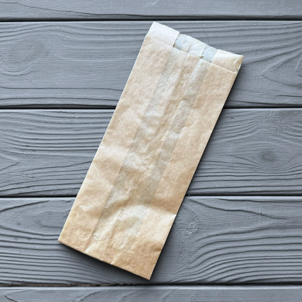 Пакет саше коричневий 230х90х50 мм (середньої жиростійкості) 148Ф, фото 1