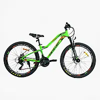 Велосипед спортивный CORSO «Mercury» 26" дюймов рама алюминиевая 13", оборудование Shimano 21 скорость, собран