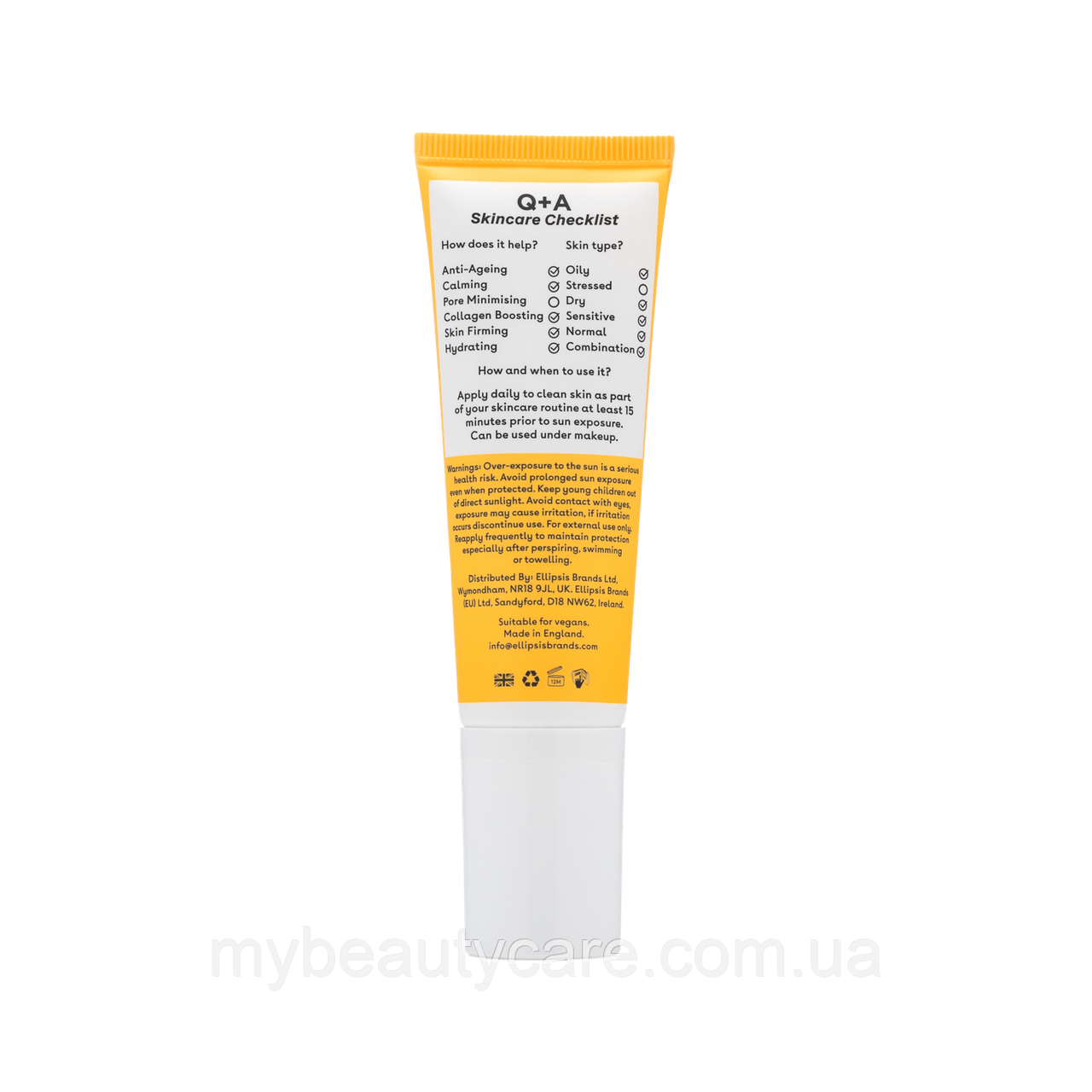 Антивіковий сонцезахисний крем SPF50 для обличчя Q+A Peptide Anti-Ageing Daily Sunscreen 50ml