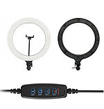 Кільцева світлодіодна лампа Ring Fill Light 39 см LED селфі лампа для фото відео блогерів візажистів А380, фото 2