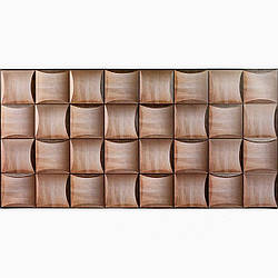 ПВХ декоративні панелі для ванни 3Д Плетенка Квадрати 96х48 см для стін кухні декор вагонка Коричневий