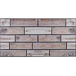 Декоративні панелі ПВХ для стін Дерев'яні дошки Текстура дерева 96х48 см стінова вагонка Коричневий