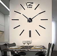 Годинник настінний 3D годинник наліпка XZ1.27 Годинник класичний Чорний сітікер K-K.