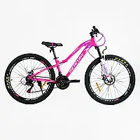 Горный женский велосипед Corso Mercury 26" рама алюминиевая 13", Shimano 21S, собран в коробке на 75%