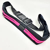 Сумка на пояс спортивная для бега фитнеса телефона 2 кармана эластичная растягивающаяся 60-130 см Pocket Belt