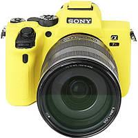 Защитный силиконовый чехол для фотоаппаратов SONY A7R IV, A9 II - желтый