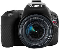 Защитный силиконовый чехол для фотоаппаратов Canon EOS 200D, 250D, 200D II - черный