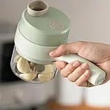 💚Багатофункціональна ручна електрична овочерізка 4 в 1 Food Chopper Catling мультислайсер, фото 8