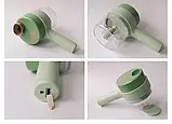 💚Багатофункціональна ручна електрична овочерізка 4 в 1 Food Chopper Catling мультислайсер, фото 3