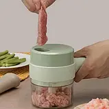 💚Багатофункціональна ручна електрична овочерізка 4 в 1 Food Chopper Catling мультислайсер, фото 6
