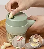 💚Багатофункціональна ручна електрична овочерізка 4 в 1 Food Chopper Catling мультислайсер, фото 5