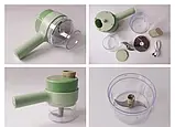 💚Багатофункціональна ручна електрична овочерізка 4 в 1 Food Chopper Catling мультислайсер, фото 2