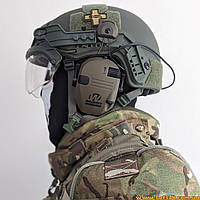 Шолом балістичний FAST UHMW-PE ДСТУ 1 балістична каска ЗСУ fast балістичний шолом FAST NIJ 2 каска шолом фаст з навушниками Олива