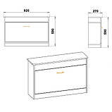 Тумба під взуття ТО-1 Дуб крафт золотий Компаніт (92х27х59 см), фото 2