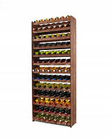 Винна полиця дерев'яна RW-3-91 коричнева для 91 пляшки