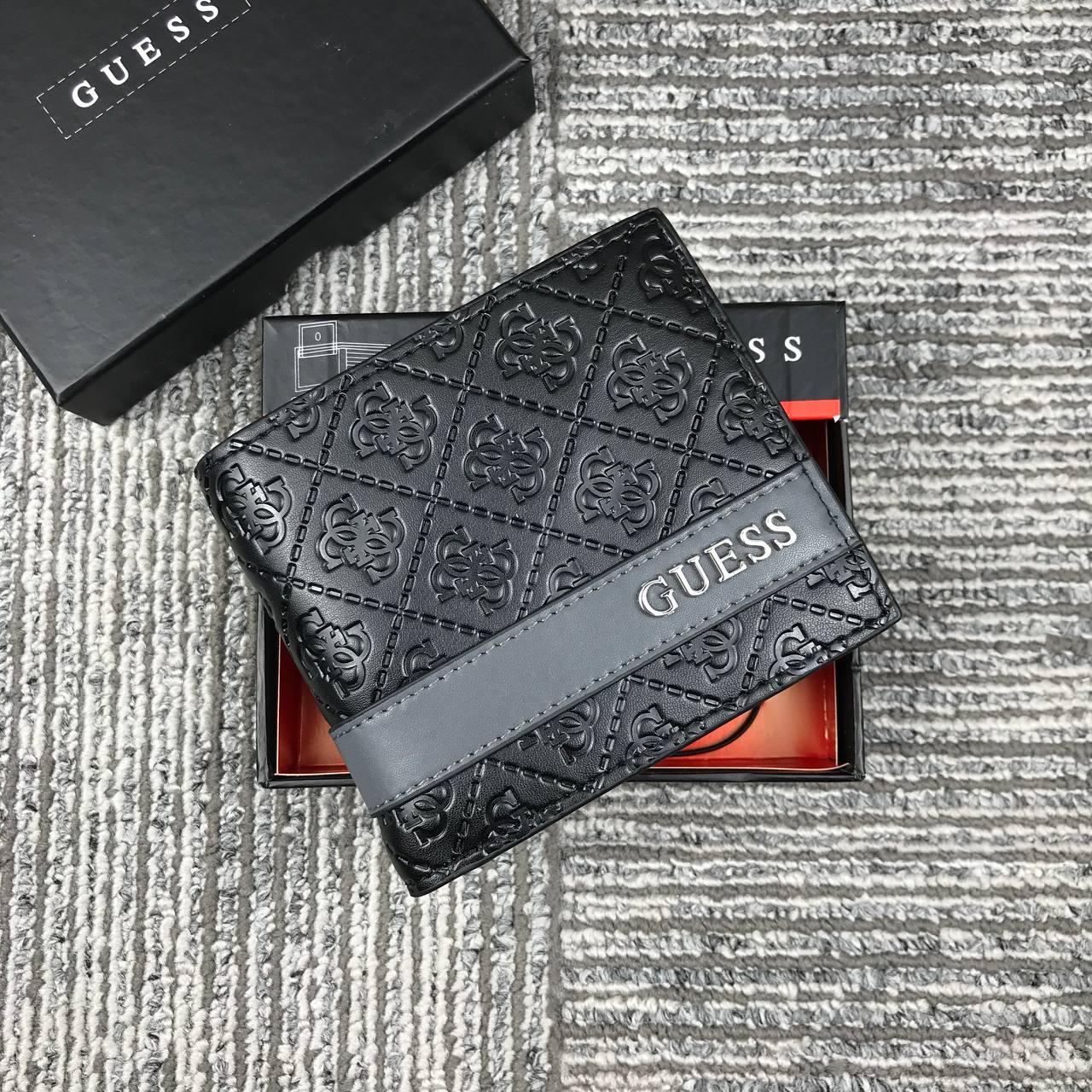 Чоловічий чорний портмоне Guess