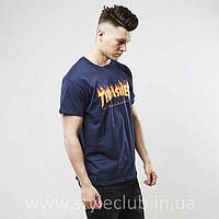 Футболка Thrasher Flame мужская т синяя. Бирки оригинальные S