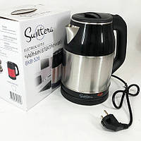 RYI Електрочайник Suntera EKB-326S, добрий електричний чайник, електронний чайник. Колір: срібний