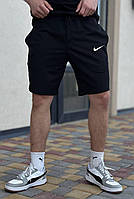Черные шорты Nike спортивные мужские на лето , Трикотажные шорты Найк черного цвета на шнуровке wear