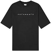 Футболка черная Vetements Friends Black Ветеменс футболка мужская | женская | детская S