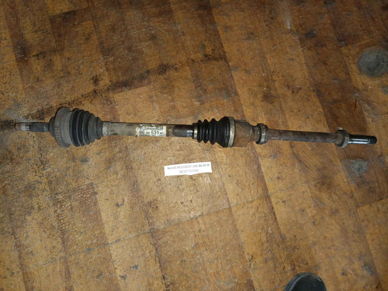 №309 Піввісь права 9638753180 для Peugeot 206 98-05