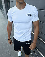 Белая футболка The North Face спортивная мужская качественная , Летняя футболка ТНФ белого цвета классич wear