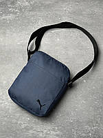 Мужская синяя барсетка Puma мессенджер универсальная через плече , Тканевая сумка-барсетка Пума синего ц wear