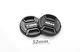 Nikon/Canon Передня кришка об'єктива 49 52 55 58 62 67 72 77 82 мм, фото 2