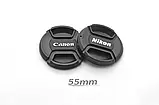 Nikon/Canon Передня кришка об'єктива 49 52 55 58 62 67 72 77 82 мм, фото 3