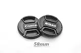 Nikon/Canon Передня кришка об'єктива 49 52 55 58 62 67 72 77 82 мм, фото 4