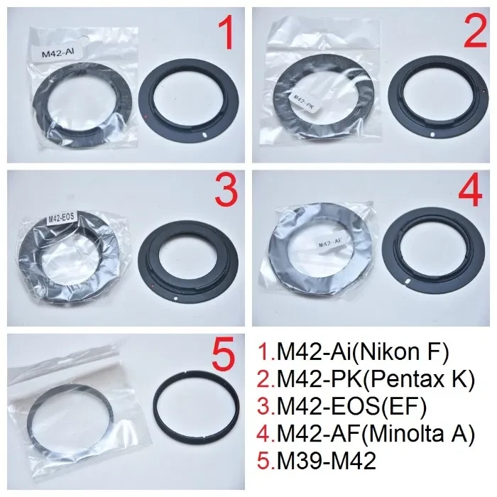 М42 — Nikon/Canon/Sony/Pentax/M39/M42 Перехідне кільце F EOS K A m42