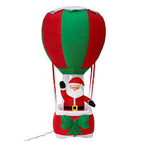 Надувная новогодняя игрушка дед мороз на парашюте 180 см, декор на улицу, новый год