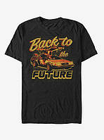 Футболка черная LOYS фильмы Back To The Future DeLorean Schematic Print