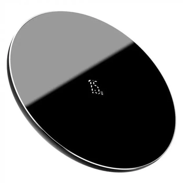 Бездротовий зарядний пристрій Baseus Simple Wireless Charger с технологією Qi 15W (WXJK-B01) Black, фото 1