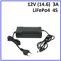 Зарядний пристрій для літієвих акумуляторів Voltronic LiFePo4 12V (14.6) 4S 3A штекер 5.5х2.5