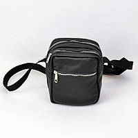 Качественная мужская сумка - мессенджер из натуральной кожи на 4 кармана с DN-600 серебряной молнией tis tal