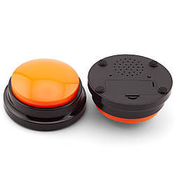 Голосова кнопка, інтерактивна іграшка з функцією запису, розмір 9х4, 5см, колір Помаранчевий