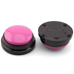 Голосова кнопка, інтерактивна іграшка з функцією запису, розмір 9х4, 5см, колір Рожевий