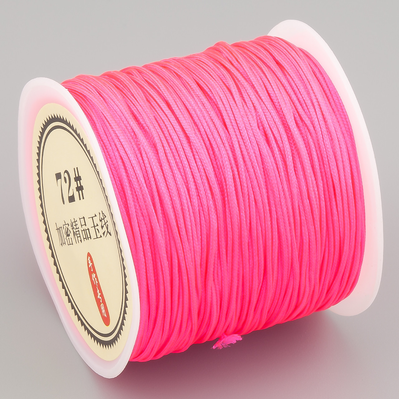 Шнур нейлоновий Шамбала 0,8 мм +-50 м Рожевий неон, фото 1