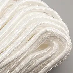 Мотузка нейлонова шнур плетений із сердечником 6 мм 1 м Білий